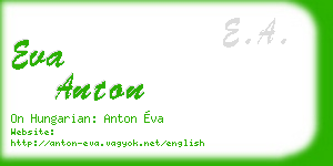 eva anton business card